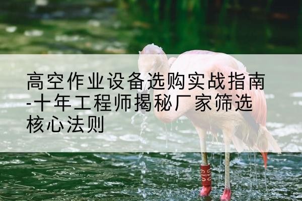 武山剪叉式升降机厂家-高空作业设备选购实战指南-十年工程师揭秘厂家筛选核心法则