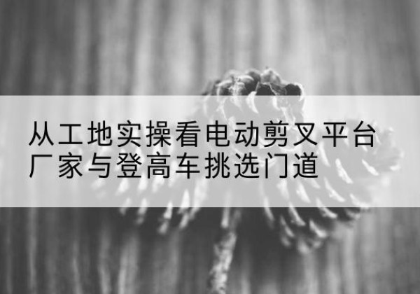 武山电动剪叉升降平台厂家-从工地实操看电动剪叉平台厂家与登高车挑选门道